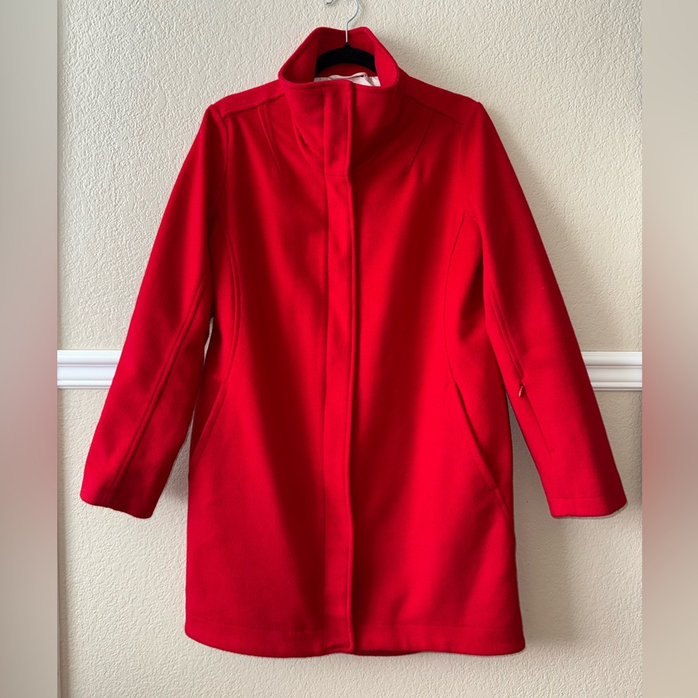 Pendleton Wool Coat Jacket Longline Bright Red Si… - image 4